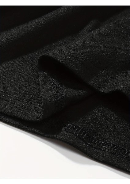 Star Baskılı Unisex Fake Uzun Kollu Siyah T-Shirt modelleri