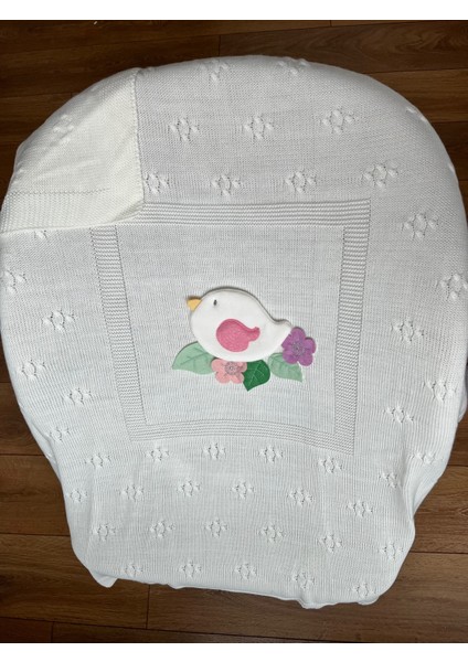 Kuş Küçük Triko Bebek Battaniyesi