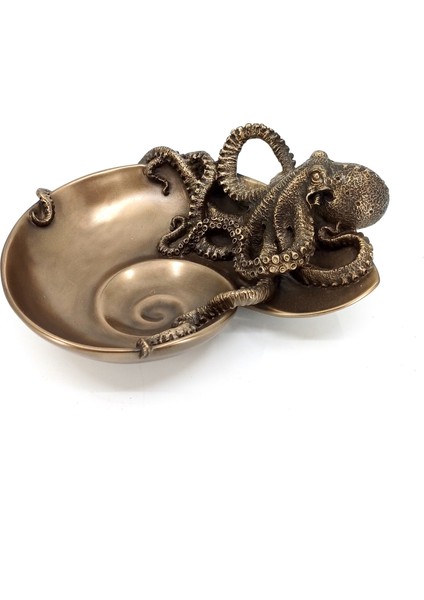 Steampunk Ahtapot Figürlü Dekoratif Tabak | Takı Tabağı | Yüzük Tabağı | It-Sold fırsatları