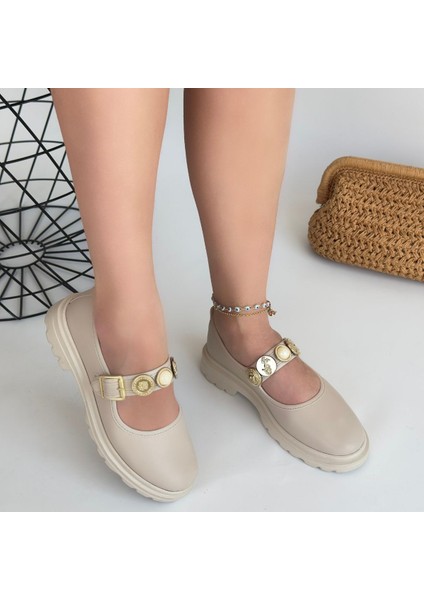 Eyesof Okira Bej Cilt Oxford Ayakkabı fırsatları