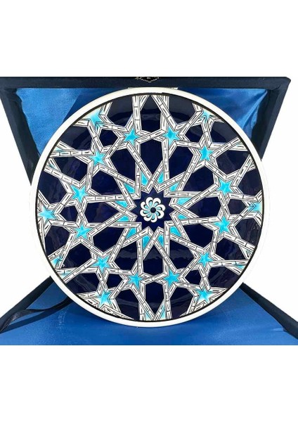 Kurumsal Hediye, Selçuklu Yıldızı Desenli 25CM Iznik Çini Tabak