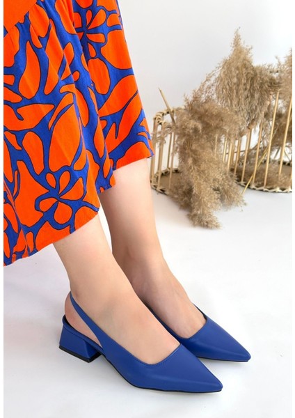 Eyesof Morji Mavi Cilt Topuklu Ayakkabı fiyatları