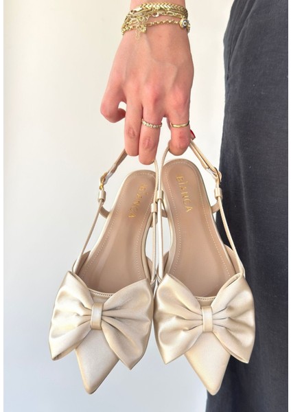 Eyesof Cenya Bej Saten Babet Ayakkabı fiyatları