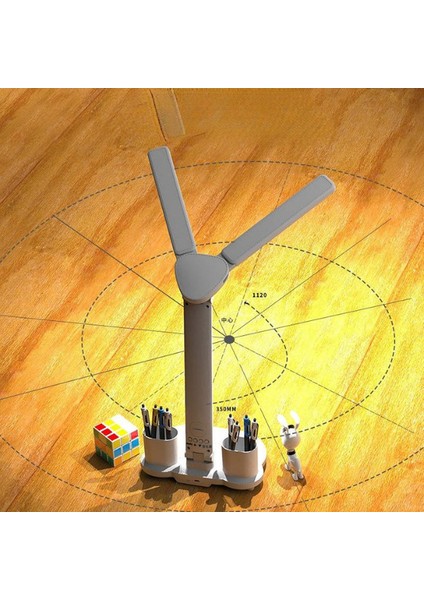 LED Çift Başlıklı Dokunmatik Masa Lambası Takvim & Saat Usb’li Katlanabilir Başucu Lambası