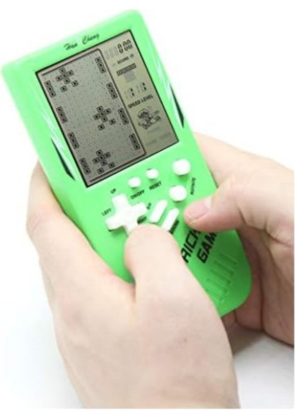 Tetris Oyun Konsolu 23 Bulmaca Oyunu Bataryalı 3.5 Inç LCD Mini Taşınabilir Atari fırsatları