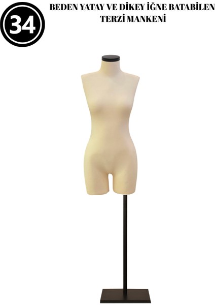 34 Beden Pantolon Giyebilen Iğne Batabilen Terzi Mankeni – Prova ve Tasarım Mankeni fırsatları