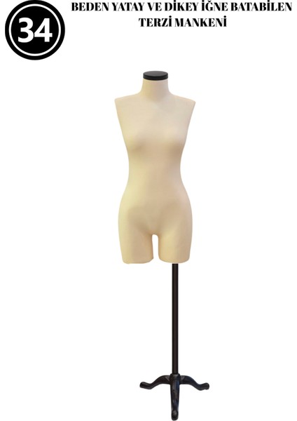 34 Beden Pantolon Giyebilen Iğne Batabilen Terzi Mankeni – Prova ve Tasarım Mankeni fırsatları
