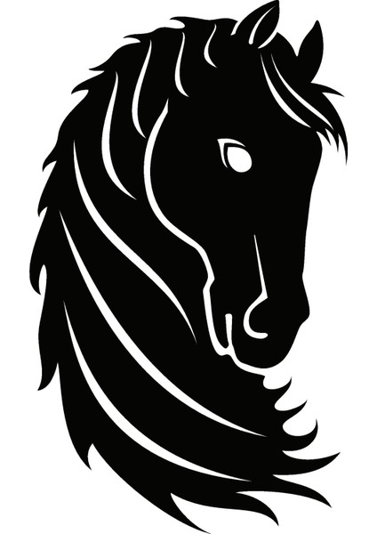 At Kafası Sticker 10 x 17 cm