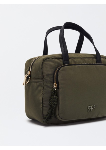 Teknik Kumaş Aksesuarlı Tote Çanta fiyatları