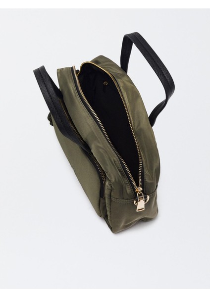 Teknik Kumaş Aksesuarlı Tote Çanta fırsatları