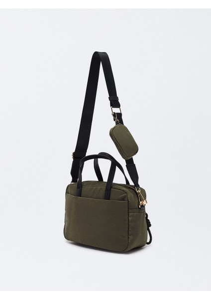 Teknik Kumaş Aksesuarlı Tote Çanta indirimleri