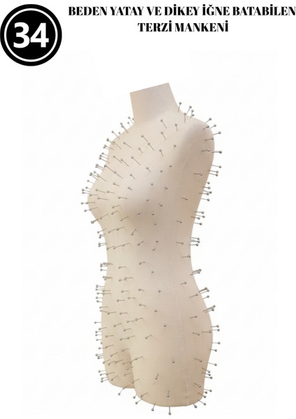 34 Beden Pantolon Giyebilen Iğne Batabilen Terzi Mankeni – Prova ve Tasarım Mankeni