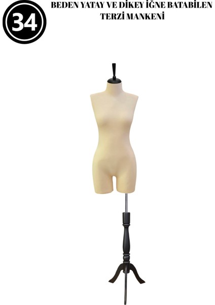 34 Beden Pantolon Giyebilen Iğne Batabilen Terzi Mankeni – Prova ve Tasarım Mankeni indirimleri