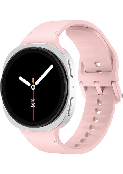 Samsung Galaxy Watch 8 44MM 40MM Ile Uyumlu Metal Tokalı Purelux Soft Silikon Kordon