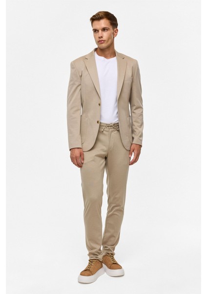 Bej Slim Düz Mono Yaka 6 Drop Takım Elbise fiyatları
