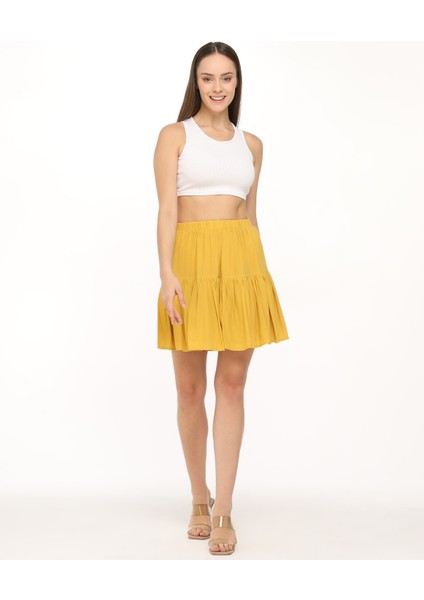 Krep Kumaş Düz Renk Şort Etek fırsatları