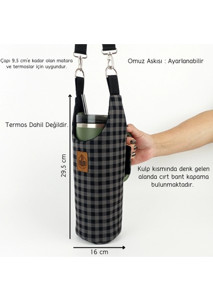 El Yapımı Pötikare Matara Termos Kılıfı Kulplu Model Quencher Pipetli 1,18 fiyatları