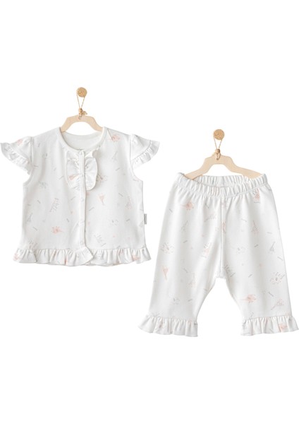 Andywawa AC25511 Love Family 2'li Bebe Takım Ekru