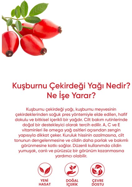 Kuşburnu Çekirdeği Yağı - Aydınlatıcı Doğal Ve Saf Yağ (Serum) - 20ml indirimleri