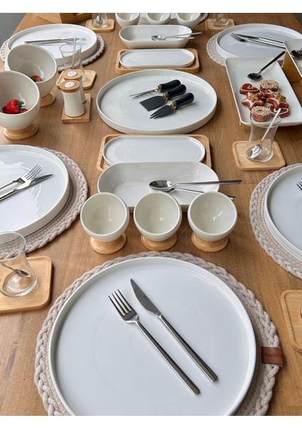 Kahvaltı Takımı Pure Bambu 73 Parça 6 Kişilik