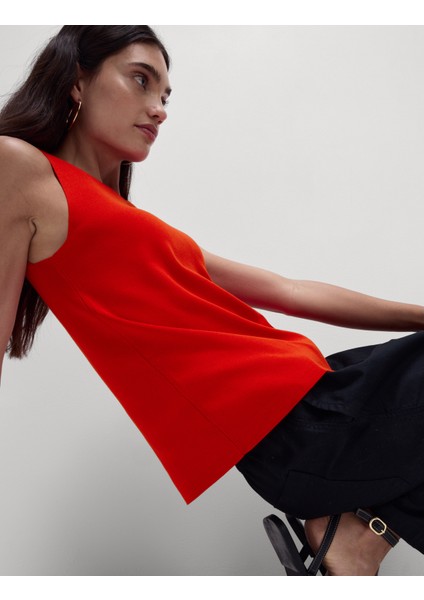 Bisiklet Yaka Triko Bluz