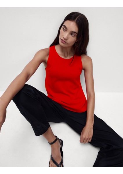 Bisiklet Yaka Triko Bluz