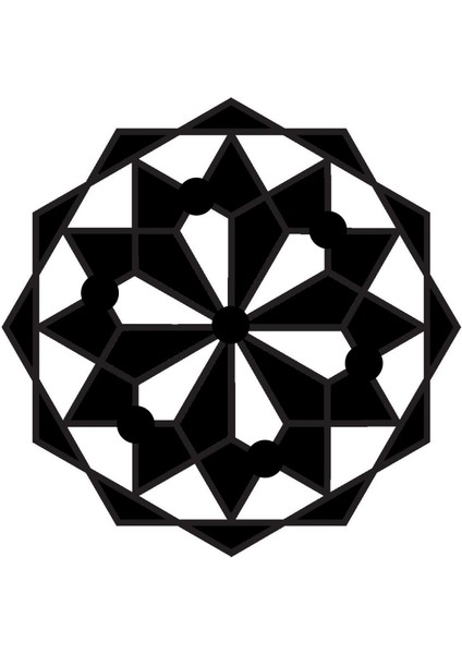 Çiçek Deseni Duvar Dekor Sticker (Tip 5) 40 x 40 cm