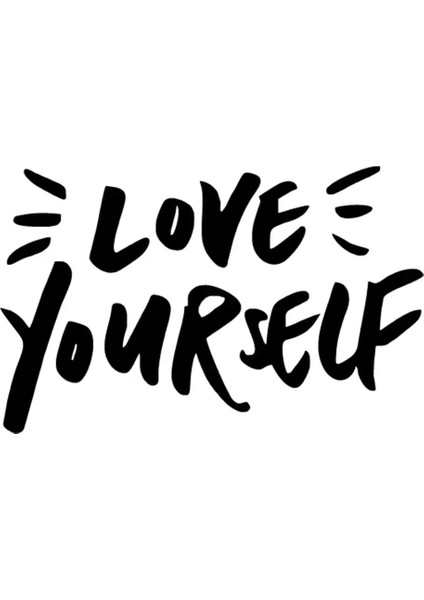 Love Yourself Sticker 10 x 6 cm