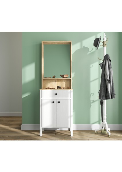 Hunerika Dioya Portmanto -Wood Beyaz-Minifiks Bağlantılı fırsatları