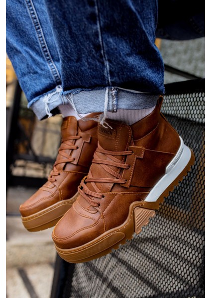 Premium Ghost Line Özel Tasarım Erkek Bot Taba fırsatları