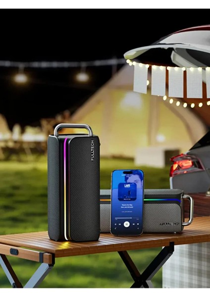 Fxs2 Taşınabilir Kablosuz Bluetooth Hoparlör Siyah | 120W Güç, Rgb Işık, Ipx4 Su Geçirmez