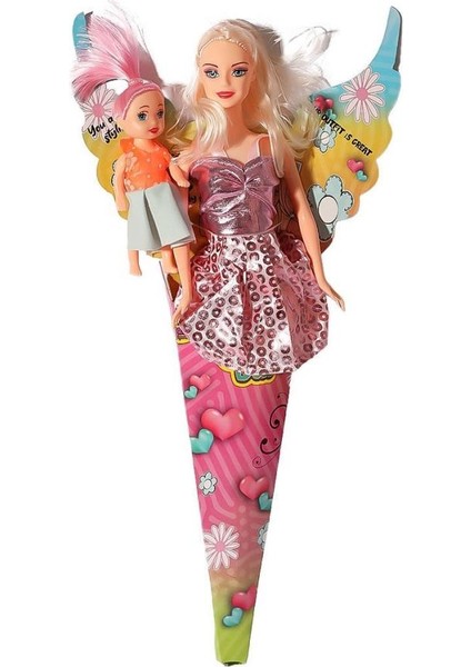 Nessiworld 02286 Anlily Külahlı Yavrulu Bebek -Oydaş