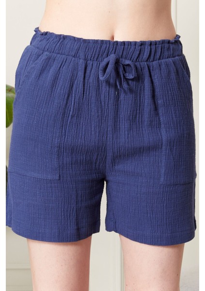 %100 Koton Mollis Kumaş Şort