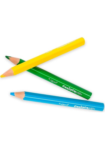 Nessiworld Carioca Baby Jumbo Üçgen Kuru Boya Kalemi 10'lu modelleri