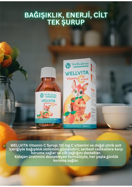 Wellvita Vitamin C Şurubu 150 ml – Çocuklar Için Güçlendirici Takviye modelleri