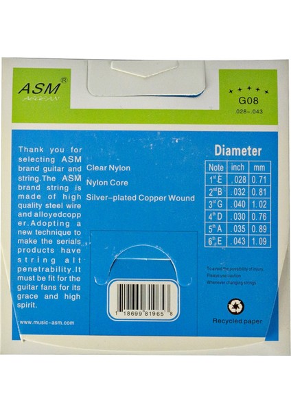 Aegean Klasik Gitar Teli Takım modelleri