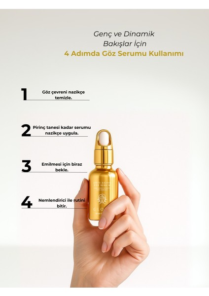 Yaşlanma Karşıtı Göz Serumu | 30ml | Peptit & Somon DNA | Koyu Halka, Torbalanma ve Kırışıklık Karşıtı modelleri