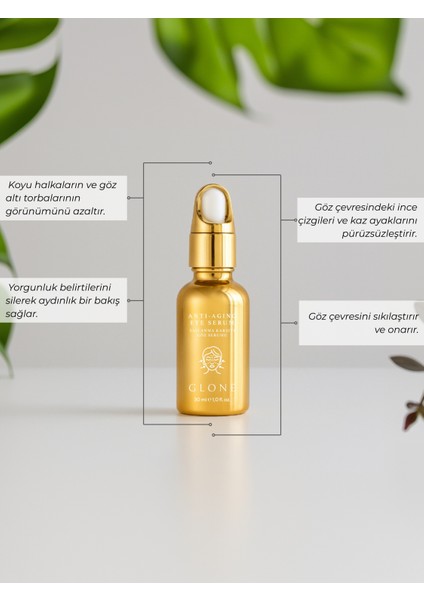 Yaşlanma Karşıtı Göz Serumu | 30ml | Peptit & Somon DNA | Koyu Halka, Torbalanma ve Kırışıklık Karşıtı indirimleri