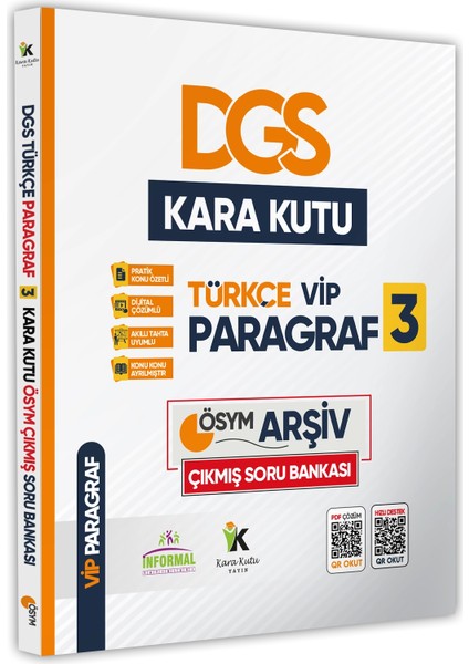 Dgs Türkçenin Kara Kutusu Ösym Arşivi Çıkmış Paragraf Vip 3 Soru Bankası Konu Özetli Çözümlü