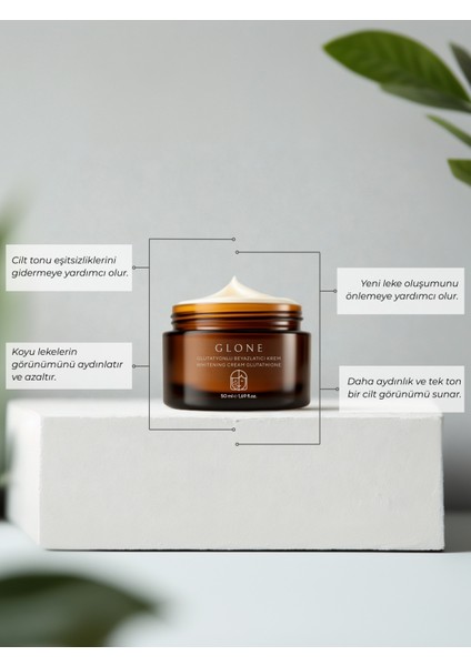 Glutatyonlu Beyazlatıcı Krem | 50ml | Glutatyon & Arbutin | Cilt Tonu Eşitleyici, Leke Karşıtı indirimleri