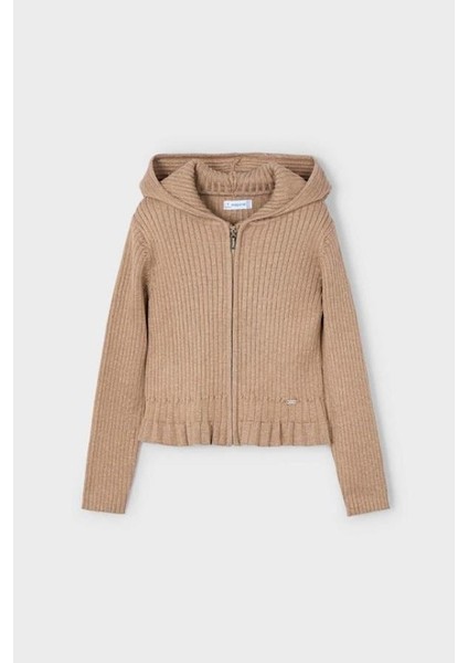 Kapşonlu Kız Hırka - Karamel fiyatları