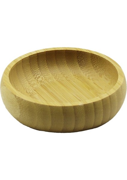 Tekli - Mini=8.5cm Ahşap Bambu Çerezlik - Lokumluk Kase (5224)