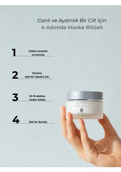 Pirinç Maskesi | 50ml | AHA & Kil | Aydınlatıcı ve Leke Karşıtı modelleri