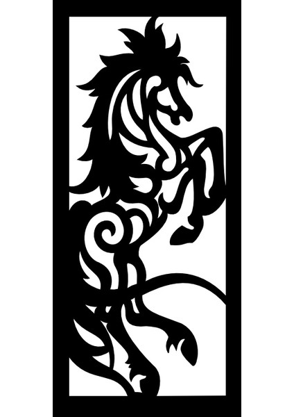 Şahlanmış At Duvar Dekor Sticker 10 x 50 cm