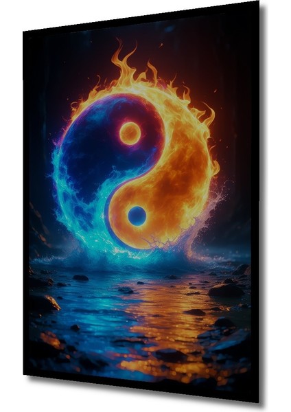 Yağlı Boya Görünümlü Muhteşem Aslan Portresi Dekoratif Ahşap Ev/işyeri/ofis Kare Tablo fiyatları