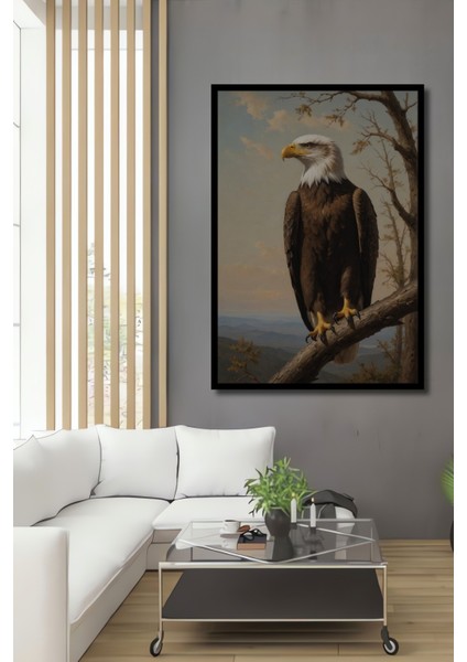 Kiraz Çiçekleri Arasında Pastel Boya Görünümlü Kuş Ev/işyeri/ofis Dekoratif Ahşap Kare Tablo