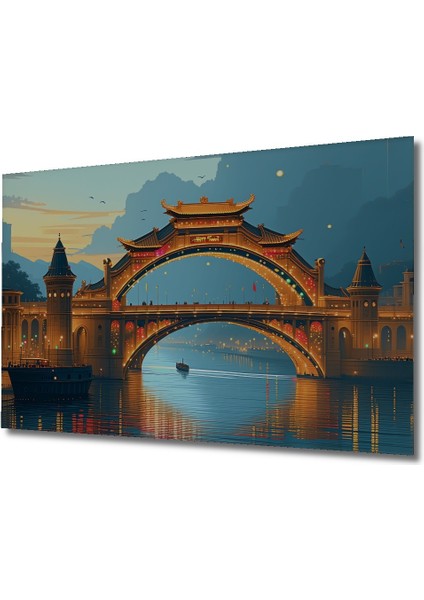 Mavi Fil Geometrik Çizgili Dekoratif Ahşap Ev/işyeri/ofis Kare Tablo fiyatları