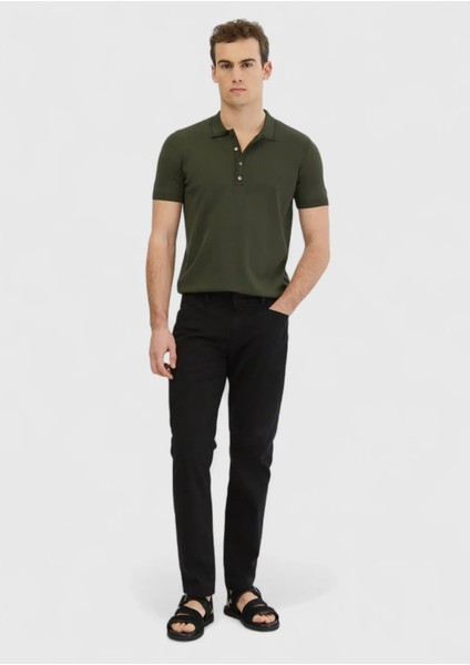 Haki Polo Yaka Düz Örgü Triko fiyatları