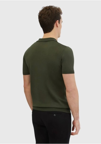 Haki Polo Yaka Düz Örgü Triko indirimleri