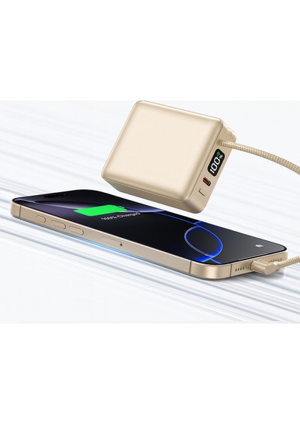 20W Hızlı Şarj Mini Powerbank – Kompakt, Taşınabilir, Dijital Ekranlı, Usb-C Çıkışlı